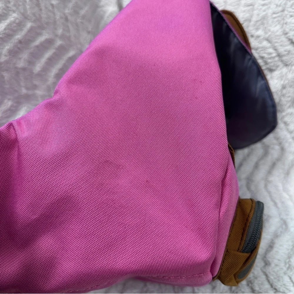LL Bean Teddy Bear Backpack pink & blue, super cute!  kids, zipper pockets